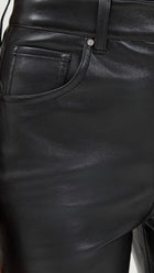 Anine Bing Roy Recycled Leather Pants - Black