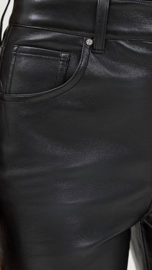 Anine Bing Roy Recycled Leather Pants - Black