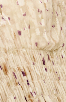 ba&sh Kanissa Short Printed Dress - Beige