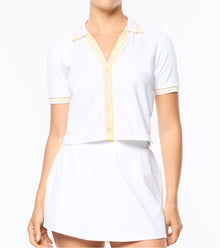 Sergio Tacchini Idalia Cropped Polo - Brilliant White