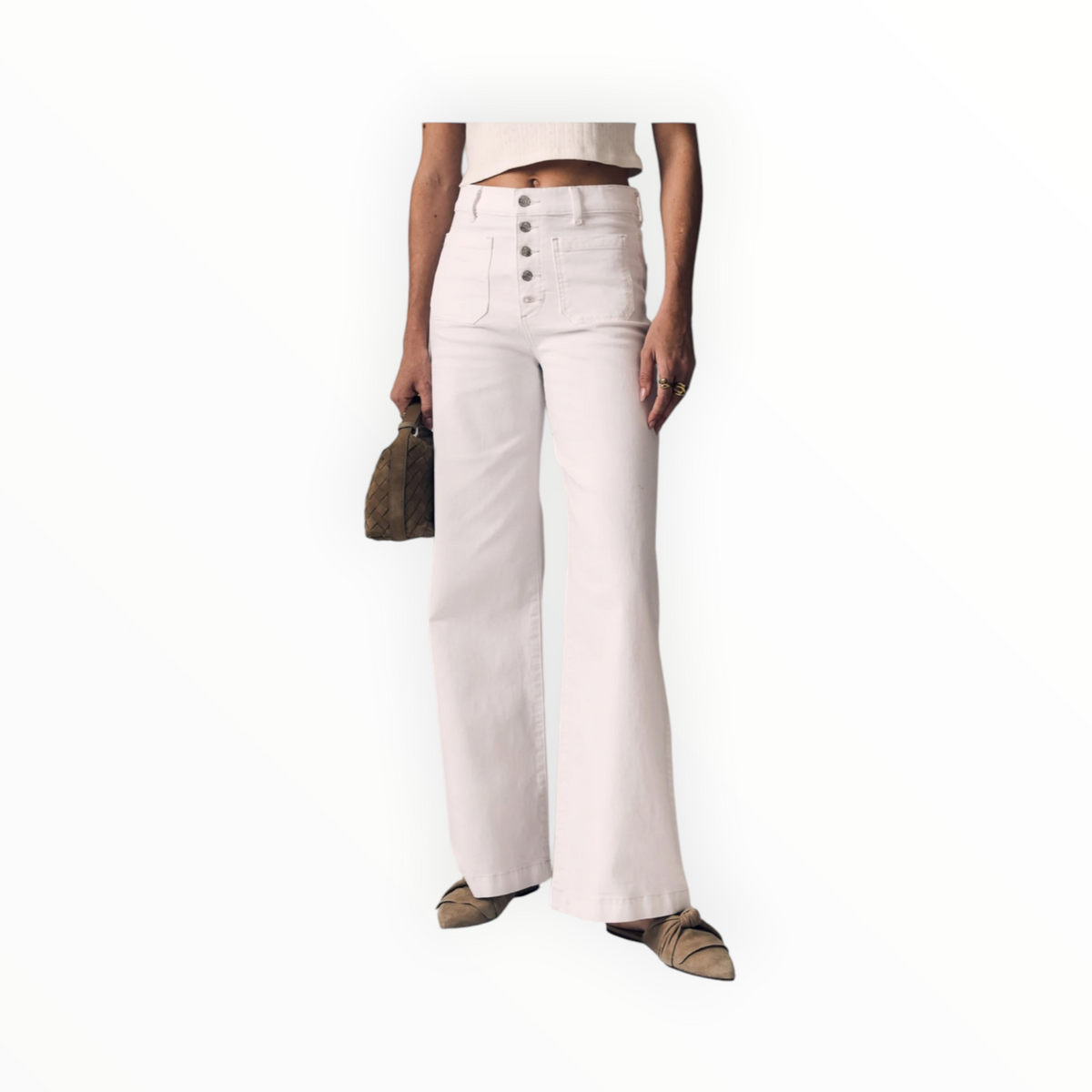 LE JEAN Georgia Wide Leg - White