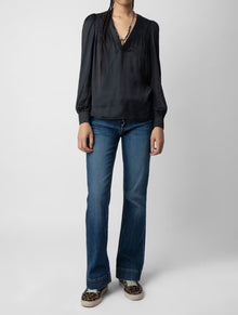 Zadig & Voltaire Telia Satin Blouse - Noir