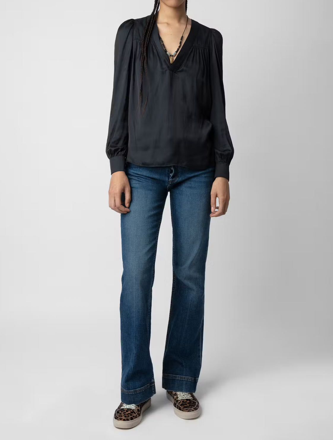Zadig & Voltaire Telia Satin Blouse - Noir