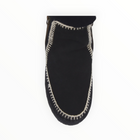 Laidback London Setsu Crochet Crepe Ankle Boot - Black Suede Natural