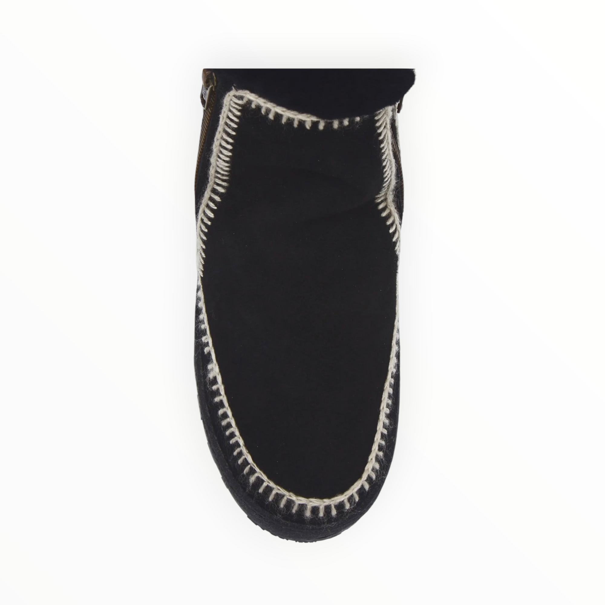 Laidback London Setsu Crochet Crepe Ankle Boot - Black Suede Natural