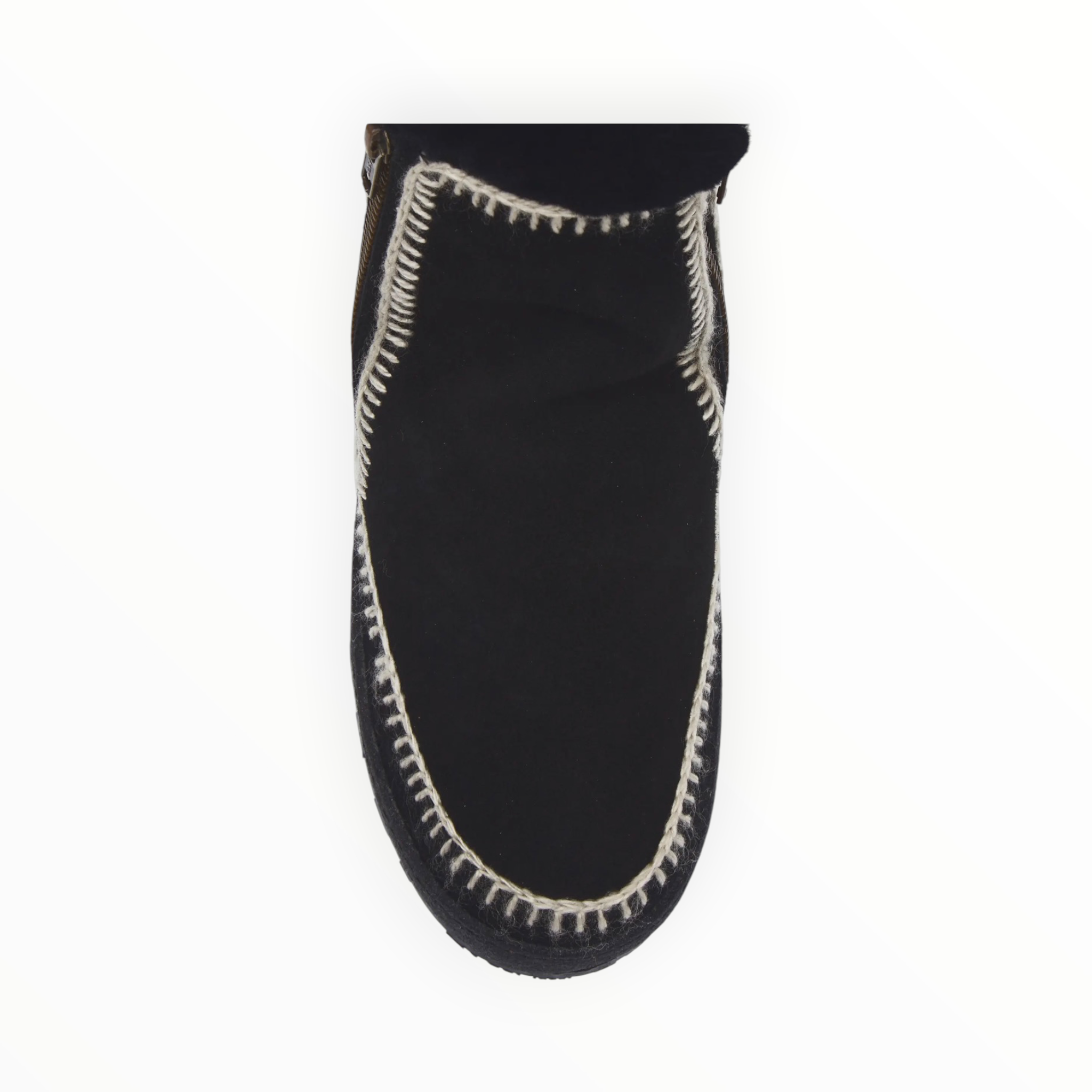 Laidback London Setsu Crochet Crepe Ankle Boot - Black Suede Natural