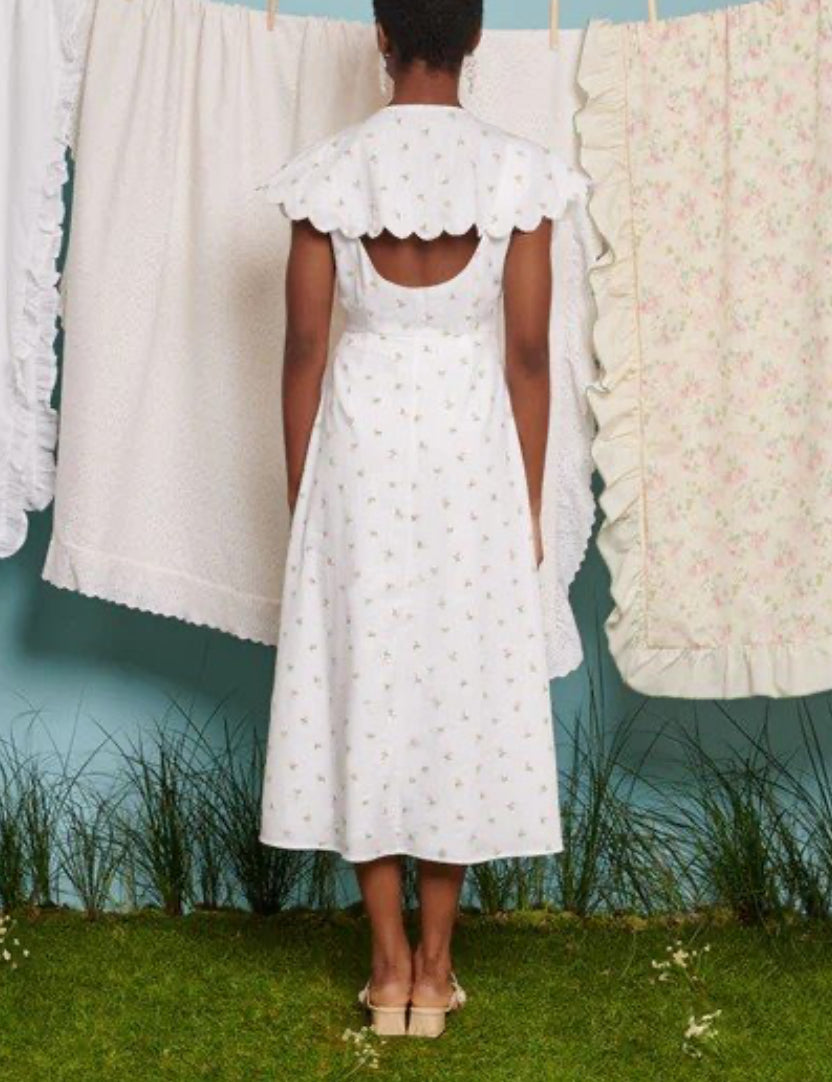 Sister Jane Chamomile Ditsy Scallop Dress