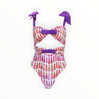 Adriana Degreas Lipstick Cut-Out Swimsuit With Bows