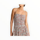 Apiece Apart Jana Ruched Bodice Maxi - Clay Floral