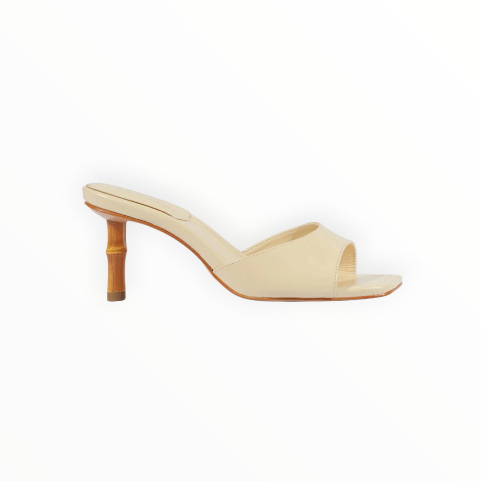 Schutz Leena Bamboo Leather Sandal - Eggshell