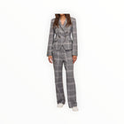 Marissa Webb Perrie Blazer - Steel Plaid