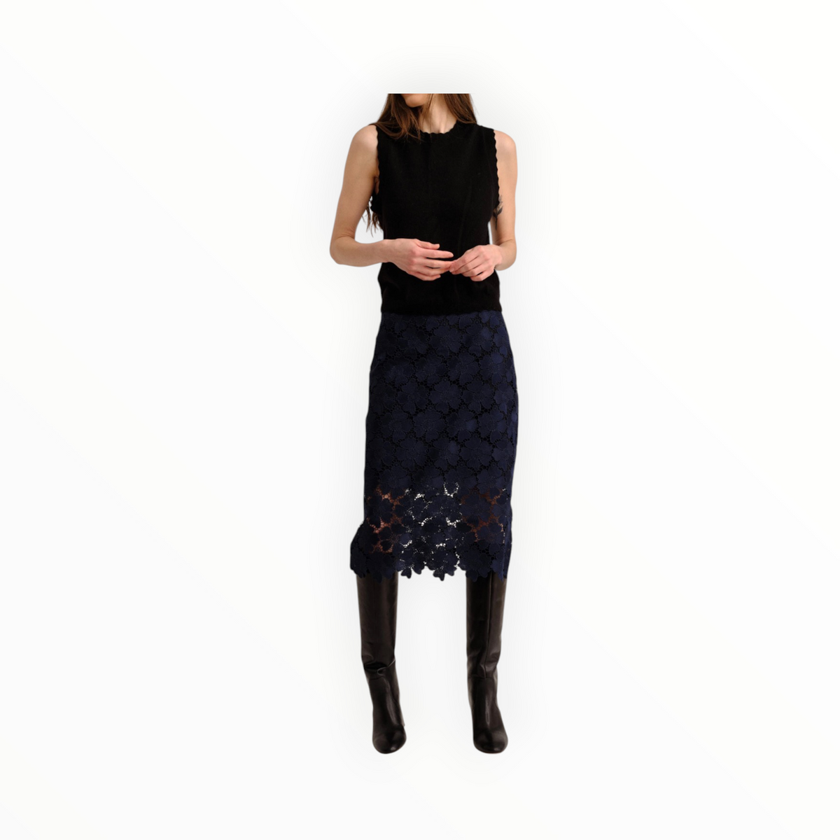 Cartolina Mulberry Skirt - Midnight Blue