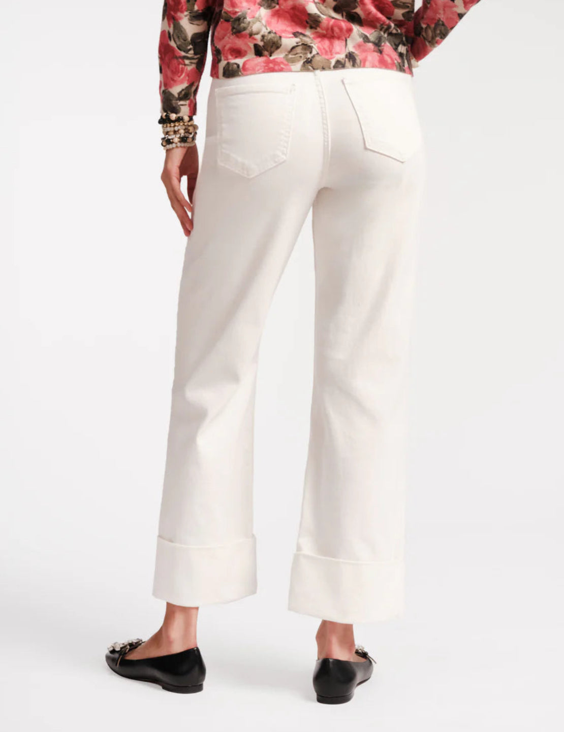 Frances Valentine Smarty Cuffed Jeans - White
