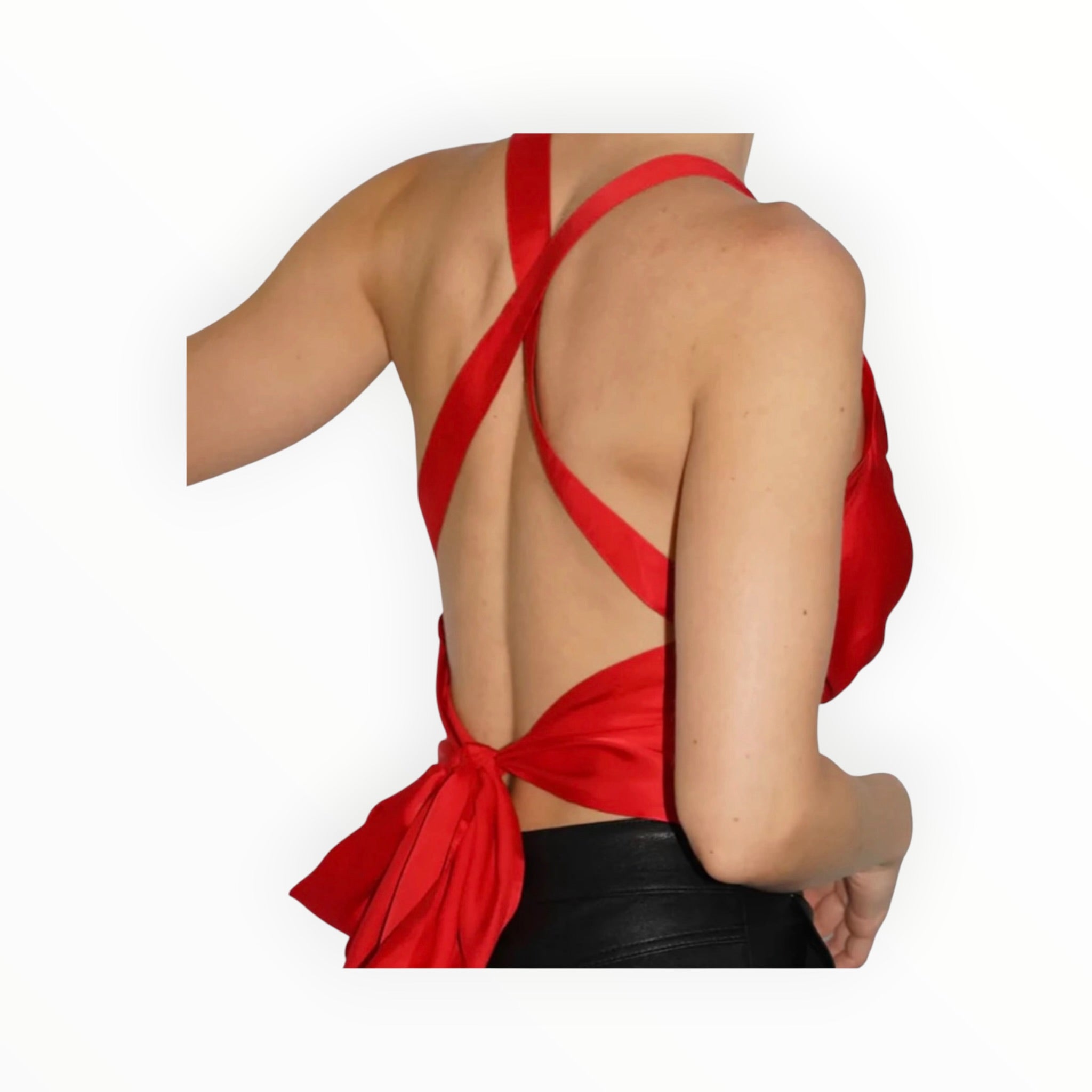 LNA Two Way Wrap Top - Red