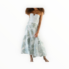Black Iris Rosie Skirt - Aqua Floral Organza