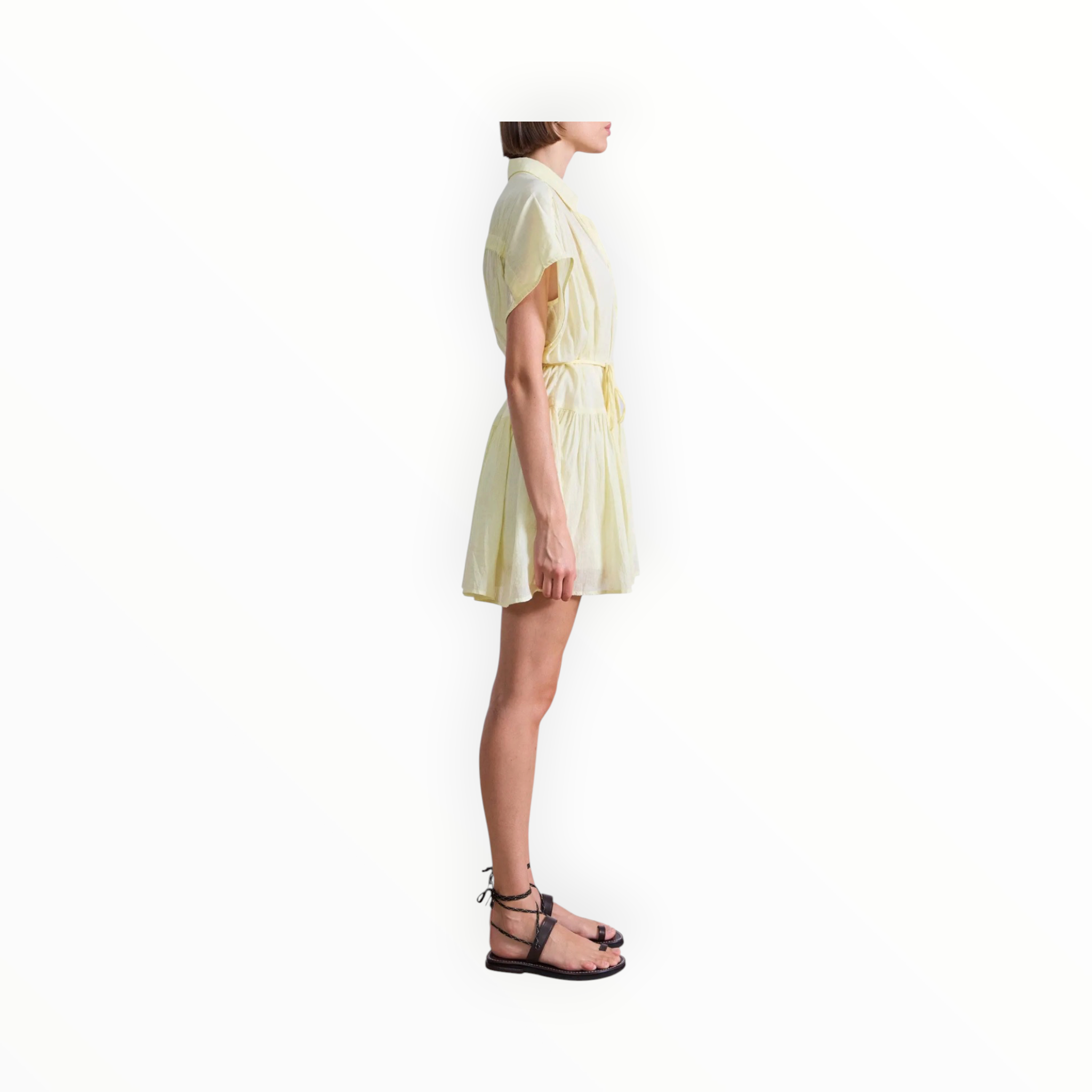 Apiece Apart Agnezca Mini Dress - Butter
