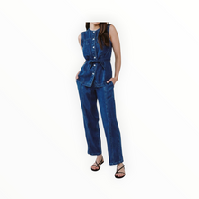 Bella Dahl Seamed Belted Vest - Horizon Blue