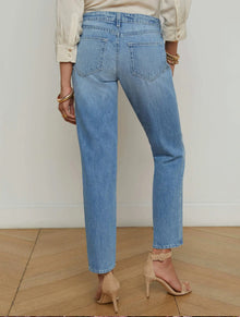 L’Agence Nevia Slouchy Straight-Leg Jean - Zion Destruct