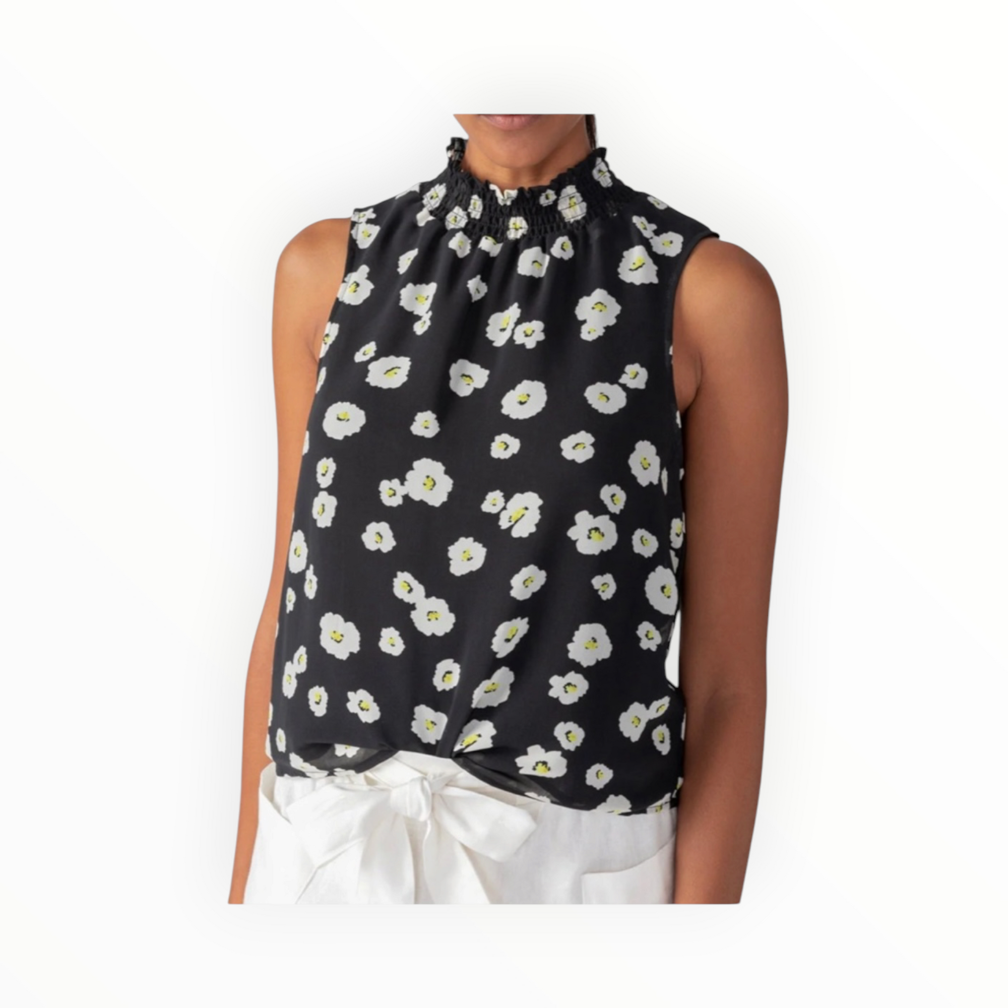 Sanctuary Smocked Neck Popover - Flower Illusion