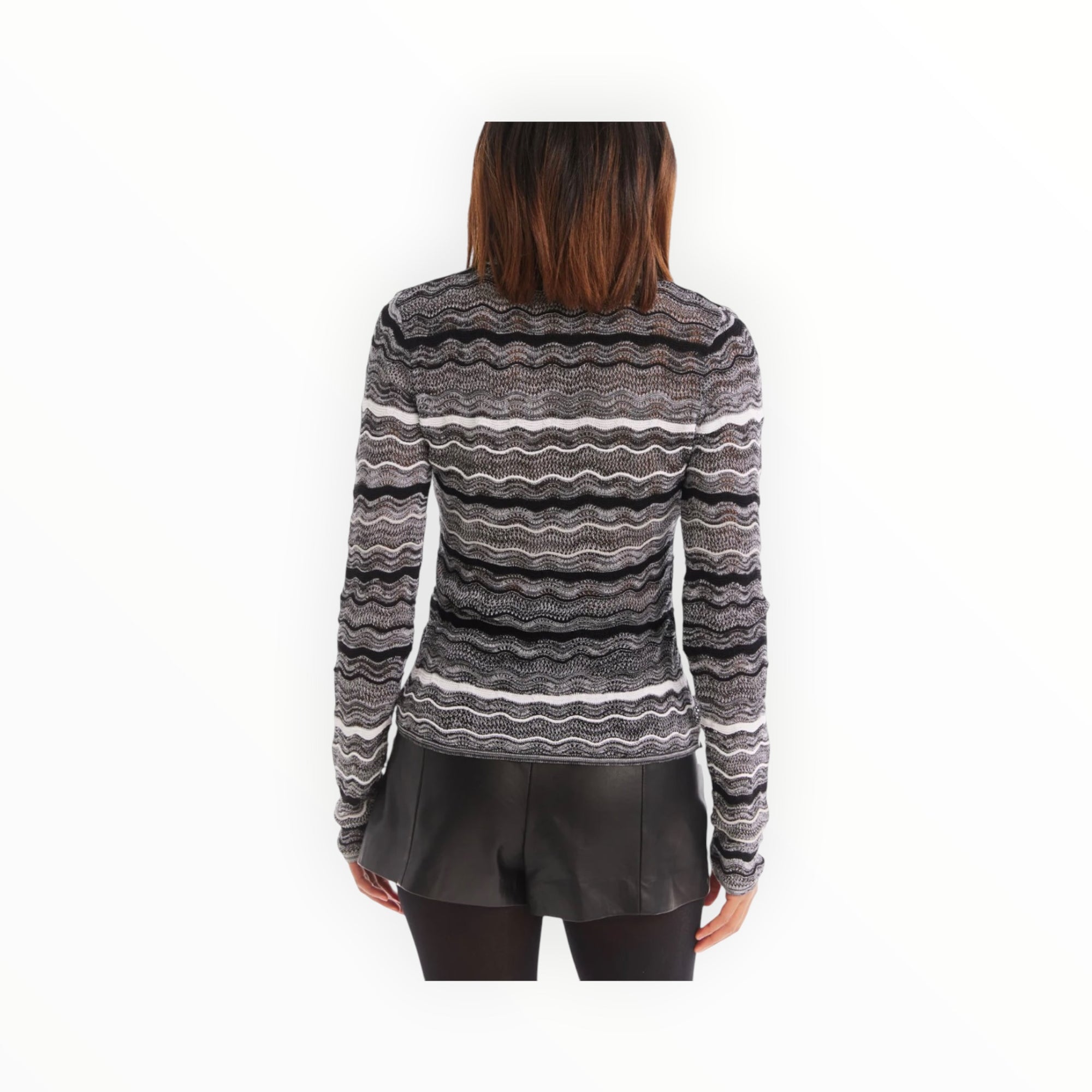Allison New York Colleen Cardigan - Black/White