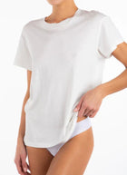 ÉTERNE Short Sleeve Boyfriend T-Shirt - Ivory