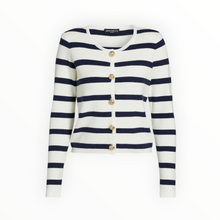 Generation Love Logan Cardigan - White/Navy