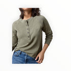 LILLA|P Full Sleeve Henley - Matcha