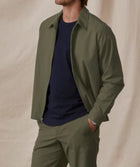 Velvet by Graham & Spencer Alton Poplin Zip-Up Jacket - Olive
