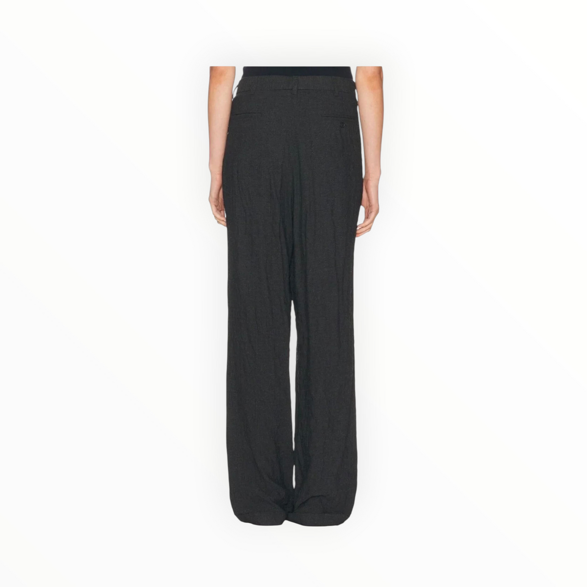 R13 Triple Pleat Crossover Trouser - Charcoal