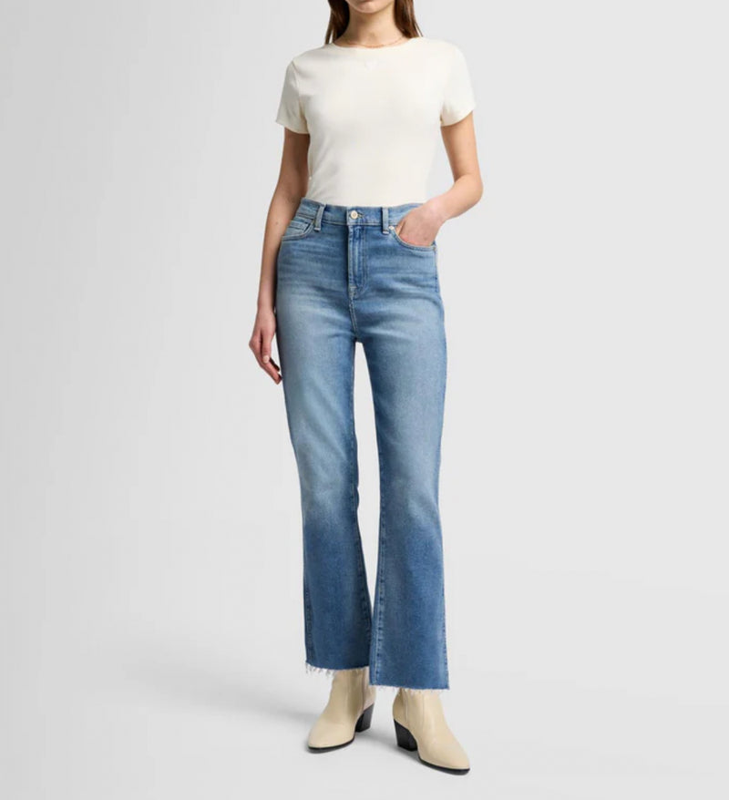7 For All Mankind Luxe Vintage High Waist Slim Kick - Be My Baby