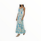 Hutch Tasmin Dress - Ivory/Sky Watercolor Vining Daffodils