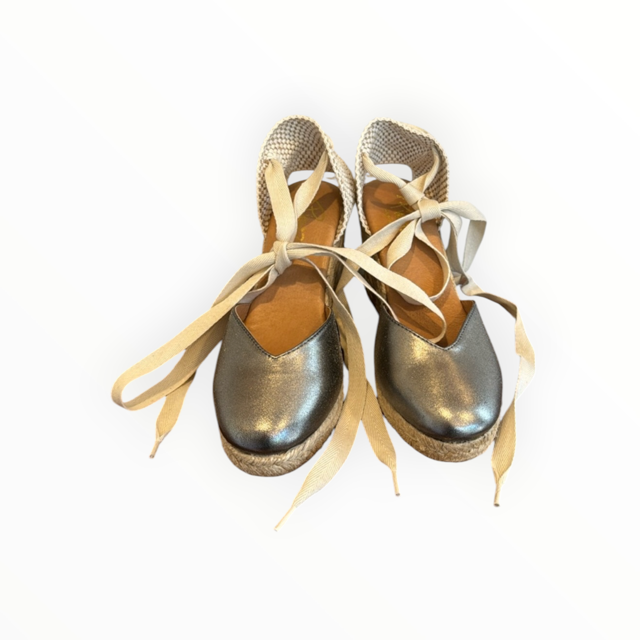 Pinaz Tie Up Wedge Espadrille - Acero
