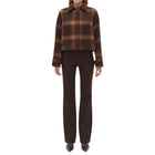 SIMKHAI Colby Wool Jacket - Chocolate Plaid