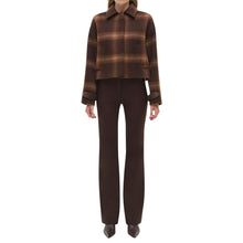 SIMKHAI Colby Wool Jacket - Chocolate Plaid