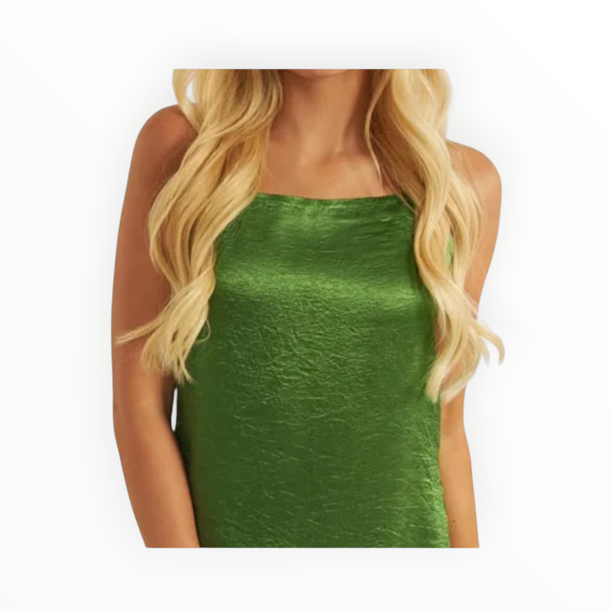 Enza Costa Textured Satin Mini Dress - Green