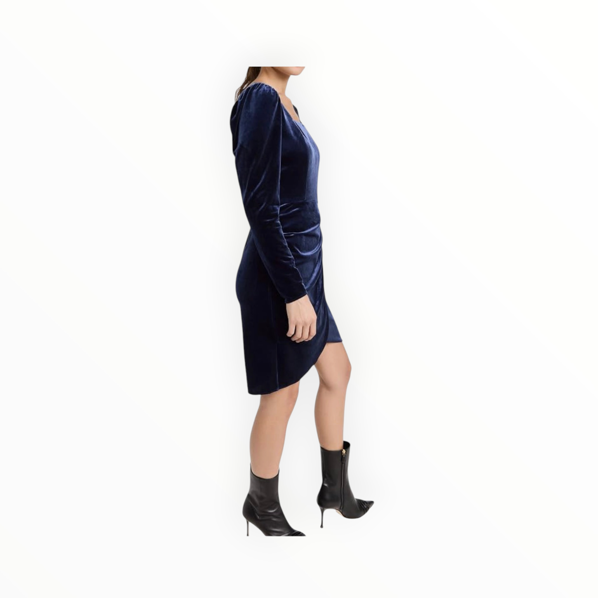 Shoshanna Soho Stretch Velvet Dress - Indigo