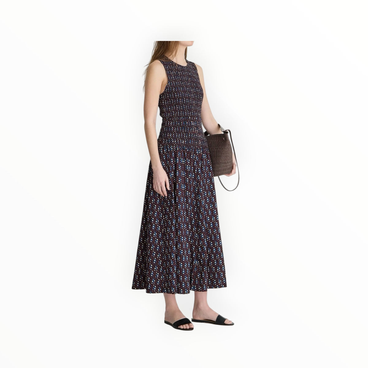 Apiece Apart Siempre Tank Maxi - Block Print Polka