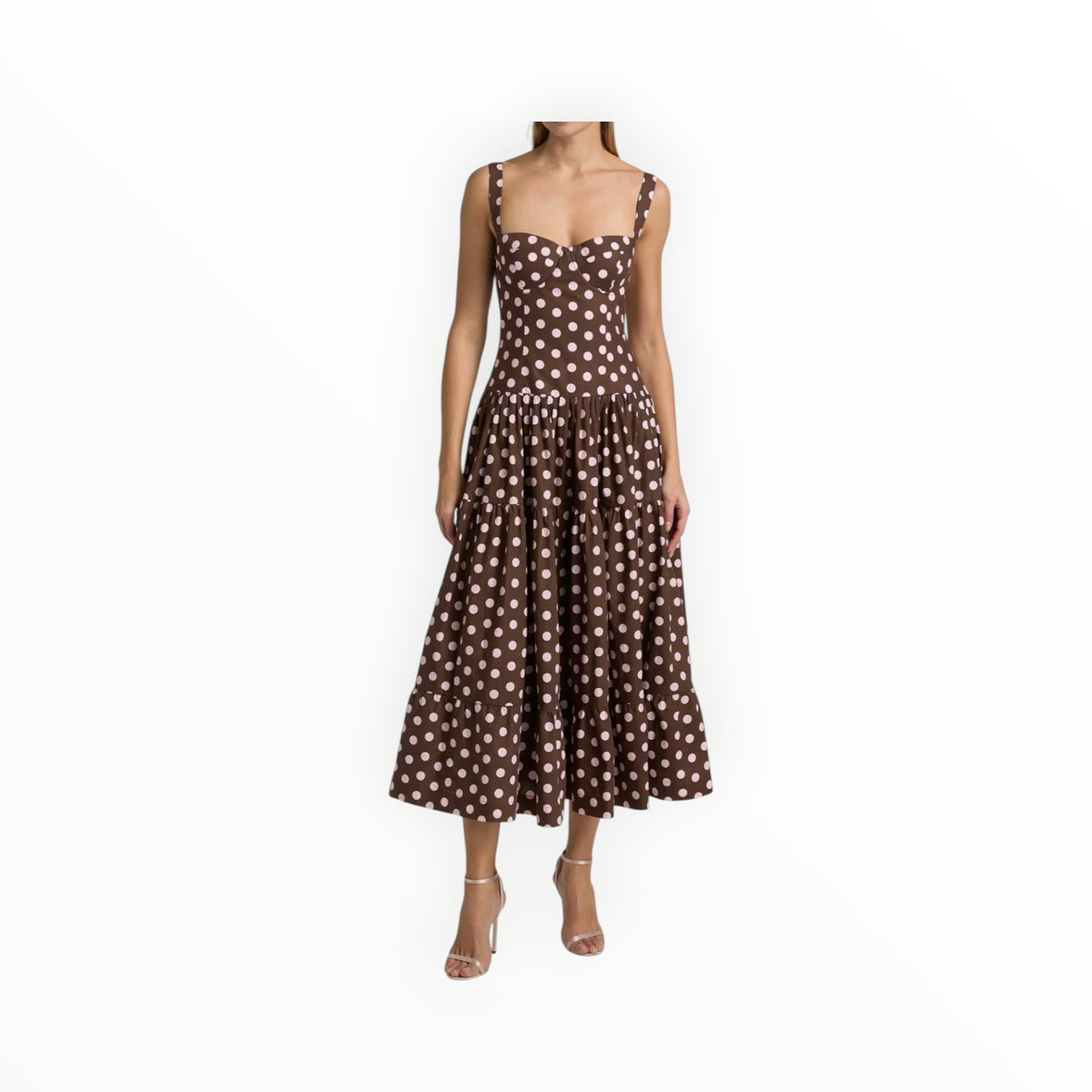 Cara Cara Santiago Midi Dress - Joelle Dot Brown