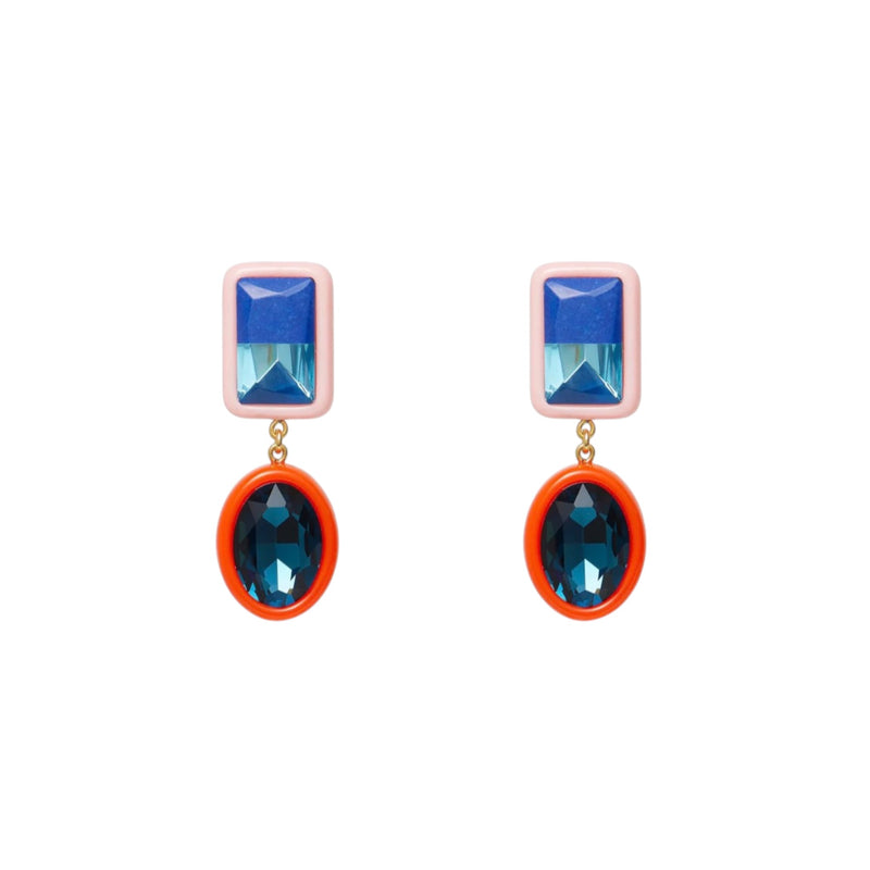 Lele Sadoughi Duo Drop Earrings - Pink Fire