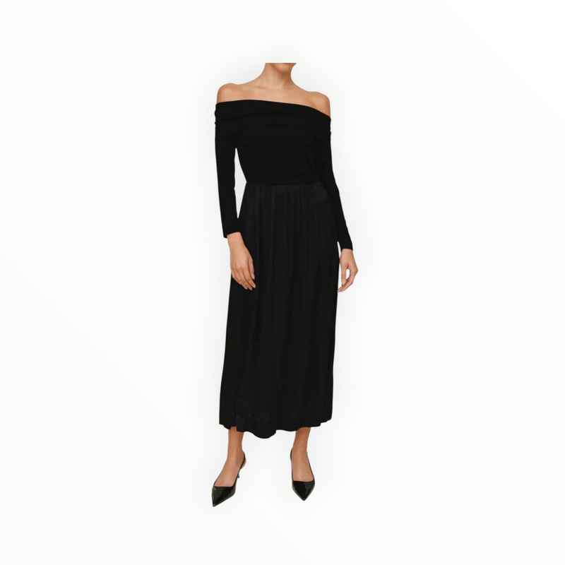 Bella Dahl Off Shoulder Dress - Black