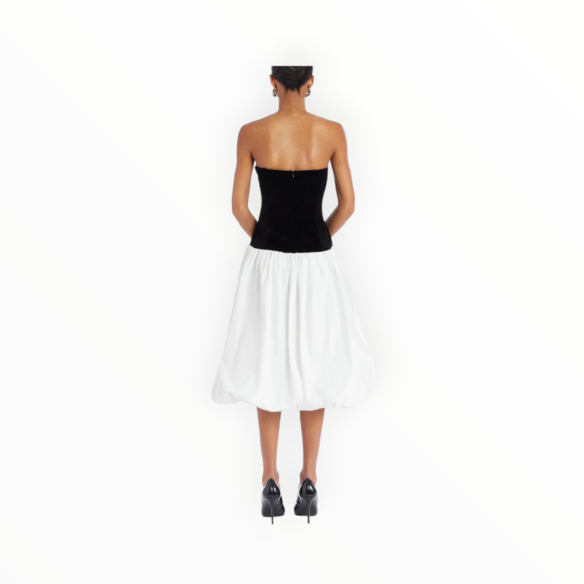 Amanda Uprichard Valencia Bubble Dress - Black/White