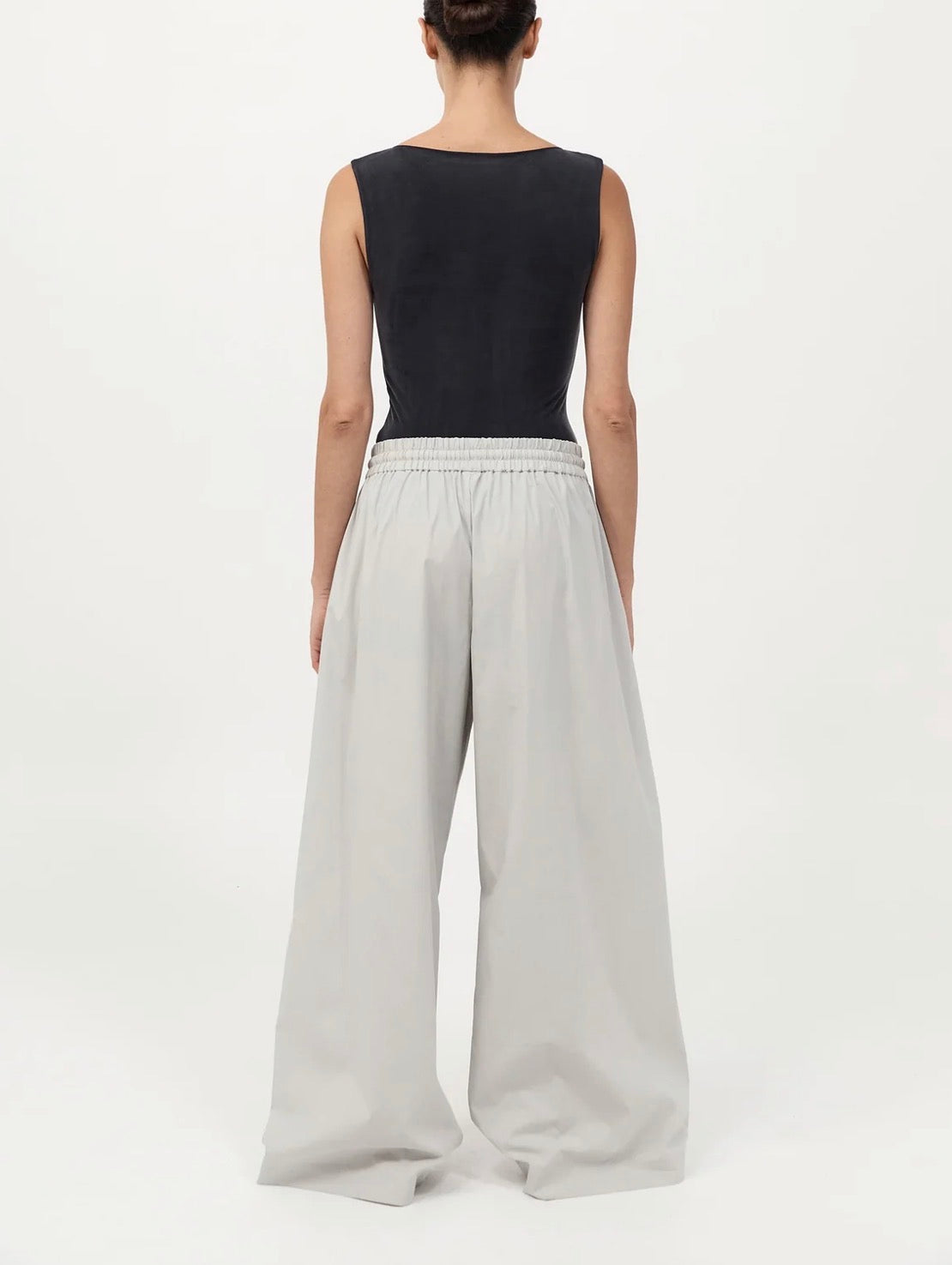 St. Agni Cupro Jersey Top - Black