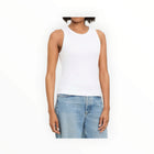 Michael Stars Gina Ribbed Crop Tank - White