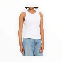 Michael Stars Gina Ribbed Crop Tank - White