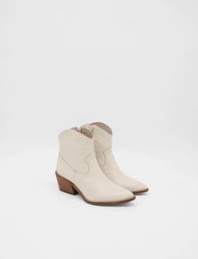 Stivali Penelope Western Cowboy Convertible Boots - Ivory Leather