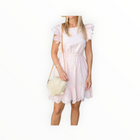 Sail To Sable Scalloped Hem Mini Dress - Blush