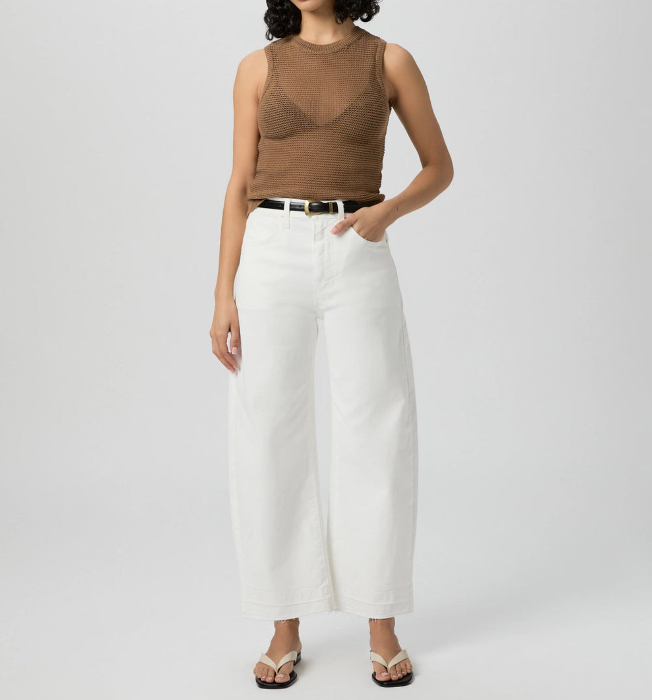 Paige Arellia Ankle - Tonal Ecru