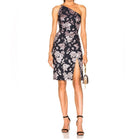 Michelle Mason Asymmetrical Dress - Midnight/Rose