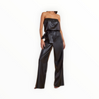 bishop + young Glam Slam Vegan Leather Jumpsuit - Black