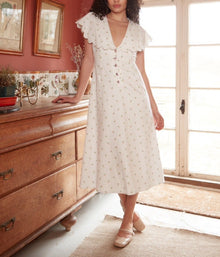 Sister Jane Chamomile Ditsy Scallop Dress